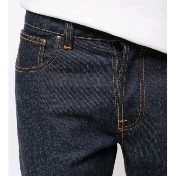New Nudie Jeans Denim Pants Steady Eddie II Dry True Made in Italy W29 L32, W28 - Picture 9 of 16